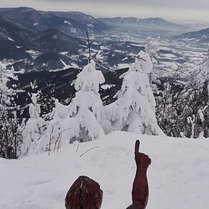 Denisa na vrcholu Lysá hora (17.2.2018 13:54)