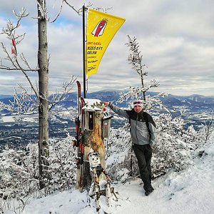 Jan Bančík na vrcholu Ondřejník (10.1.2021 13:07)