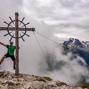 Ondřej Buček na vrcholu Hoher Burgstall (5.7.2021 13:35)