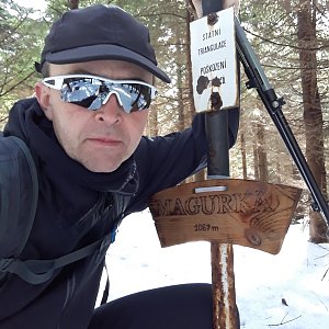 Pavel Skřičík na vrcholu Magurka (17.3.2019 10:57)