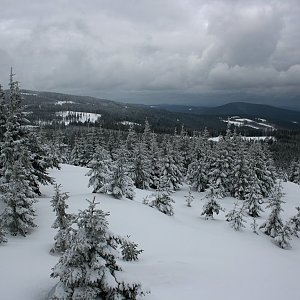 Bouřka na vrcholu Oblík (3.2.2018 10:30)