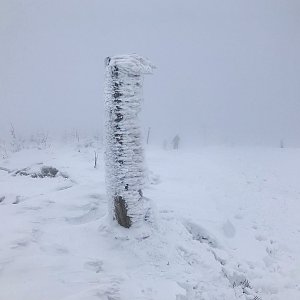 Martin Matějka na vrcholu Kopa Skrzyczeńska (11.12.2021 13:34)