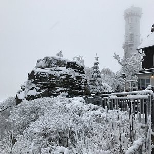 Alice Nápravníková na vrcholu Děčínský Sněžník (17.1.2021 13:01)