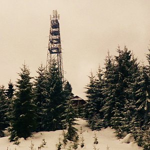 Vladimír Grančay na vrcholu Žlíbský vrch (1.2.2017 12:50)