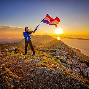 Jiří Králík na vrcholu Sveti Nikola (2.11.2020 6:50)