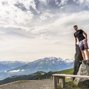 Jiří Králík na vrcholu Salersbachköpfl (8.6.2018 9:05)