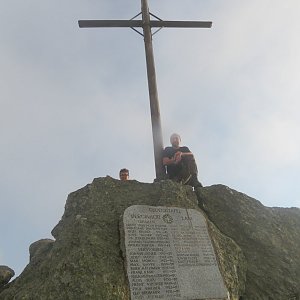 Daniel Ledl na vrcholu Kleiner Osser (4.6.2022 20:00)