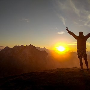 Jiří Králík na vrcholu Monte Traunig / Travnik (9.9.2018 19:19)