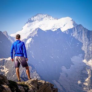 Jiří Králík na vrcholu Galibier viewpoint hill (6.7.2019 8:21)