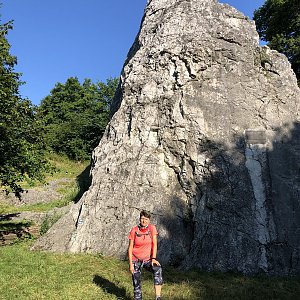 Radka D na vrcholu Váňův kámen (8.8.2020 8:12)