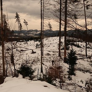 Bouřka na vrcholu Bor - SZ vrchol (7.3.2023 16:31)