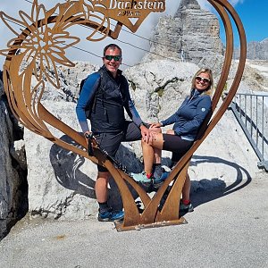 Josef Trajer na vrcholu Hunerkogel (6.8.2024 11:30)