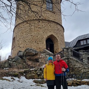 Josef Trajer na vrcholu Kleť (18.2.2023 15:17)