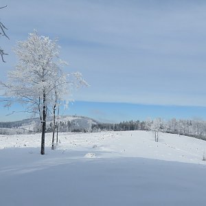 Iva Purmenská na vrcholu Kyčera (31.1.2021 12:04)