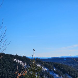 Marcela Kubíčková na vrcholu Smrčina (18.1.2025 11:20)