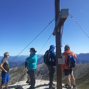 Martin Malý na vrcholu Natterriegel (21.9.2019 12:50)