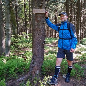 Petr Bartoň na vrcholu Smrčina (6.5.2018 9:49)