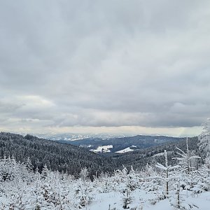 Katka na vrcholu Čuboňov (9.1.2021 13:02)