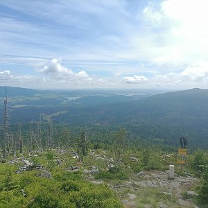 Jaroslav Hrabuška na vrcholu Nad Rakouskou cestou (5.7.2021 11:20)