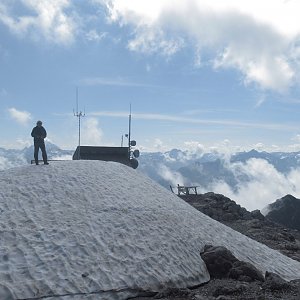 Jarda Vála na vrcholu Weissflue (1.8.2019 10:01)