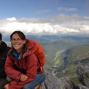 Jarda Vála na vrcholu Gaustatoppen (12.8.2017 13:50)