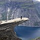 Jarda Vála na vrcholu Trolltunga (14.8.2017)