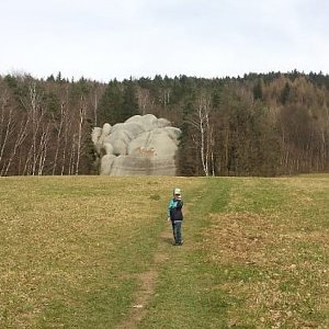 Ilona Stočesová na vrcholu Bílé kameny (25.3.2017 9:33)