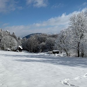 Alexandr Starý na vrcholu Holý vrch (14.2.2021 12:20)