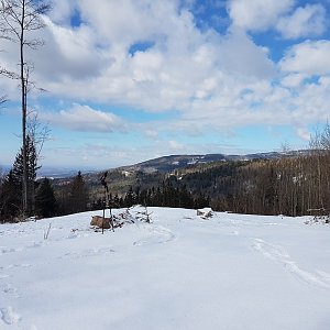 Marcela Kubíčková na vrcholu Bečovská Kyčera (6.3.2021 10:50)