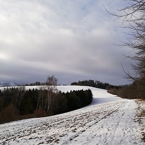 Jana F na vrcholu Skalní vrch (29.1.2022 9:12)