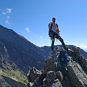 Pavel Svoboda na vrcholu Žltá stena (30.7.2024 10:09)