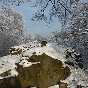 Pavel Martínek na vrcholu Šroubený (26.1.2014 12:33)