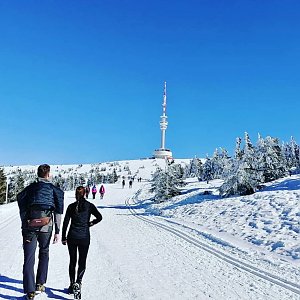 Jiří Pěnčík na vrcholu Praděd (28.2.2021 14:20)