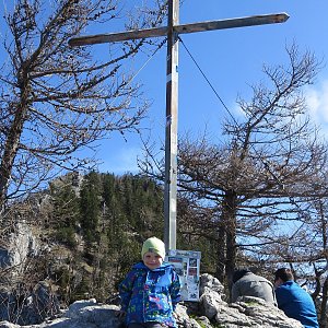 Divočák junior na vrcholu Grosser Schoberstein (7.4.2018 9:41)