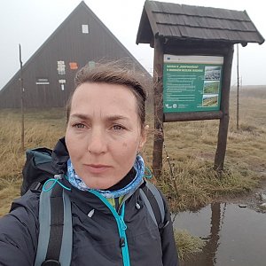 Marcela Kubíčková na vrcholu Vysoká hole (22.9.2021 13:30)