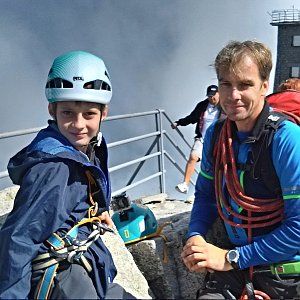 Ondra Horáček na vrcholu Lomnický štít (11.9.2016 13:02)