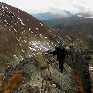 Bouřka na vrcholu Ostrý Roháč (29.9.2017 16:53)