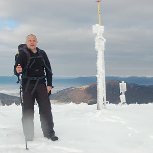 Rastislav Biarinec na vrcholu Borišov (4.12.2014 13:45)