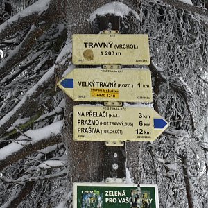 kaltz na vrcholu Travný (1.1.2019)