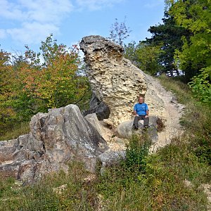 Jarda Vála na vrcholu Kaňk (8.10.2022)