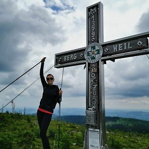 Michelle Sýkorová na vrcholu Plechý (4.7.2021 14:46)