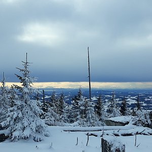 Romana na vrcholu Nad Rakouskou loukou (1.1.2021 11:45)