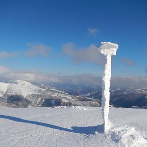 Rastislav Biarinec na vrcholu Ostredok (17.1.2021 12:40)