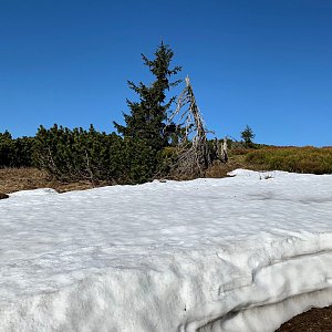 Jan Matiášek na vrcholu Jelení hřbet (18.4.2020 9:01)