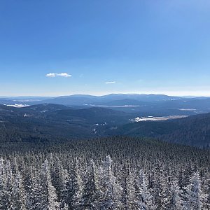 Káťa na vrcholu Boubín (6.3.2021 13:30)