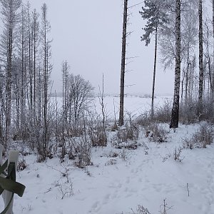 Eliška na vrcholu Prášilka (14.2.2021 12:45)