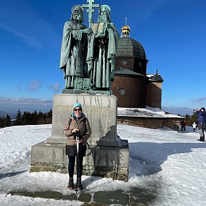 Magda na vrcholu Radhošť (10.2.2022 13:03)