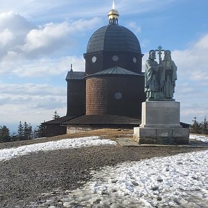 Peťulik na vrcholu Radhošť (6.4.2022 17:26)