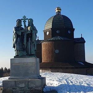 Peťulik na vrcholu Radhošť (1.3.2023 16:10)