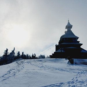 Peťulik na vrcholu Radhošť (12.3.2023 8:10)